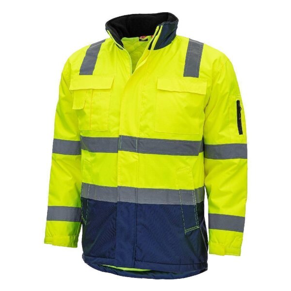 Arbeitsjacke Nitras Motion Tex VIZ Warnschutz Parka | Gr. XS - 4XL | neongelb