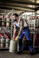 Arbeitshose Nitras Motion Tex Pro FX Latzhose | blau | Stretch | Gr. 24 - 110