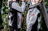 Nitras Motion Tex Kids Strick-Softshelljacke | hellgrau | Arbeitsjacke
