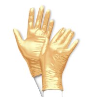 Einweghandschuhe Fancy Gold - puderfrei - Gr. XS - XL -...