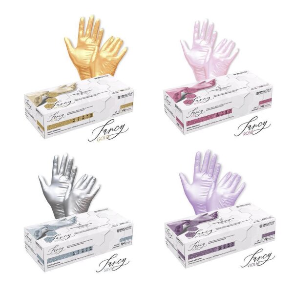 Einweghandschuhe Fancy - puderfrei - Gr. XS - XL - 1000 Unigloves Nitrilhandschuhe