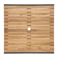 Bolero quadratischer Stahl und Akazienholztisch | 80cm | 1 Tisch