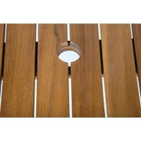 Bolero quadratischer Stahl und Akazienholztisch | 80cm | 1 Tisch