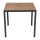 Bolero quadratischer Stahl und Akazienholztisch | 80cm | 1 Tisch