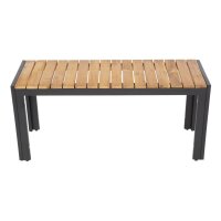 Bolero Stahl- und Akazienholzbänke | 100cm | 2 Bänke