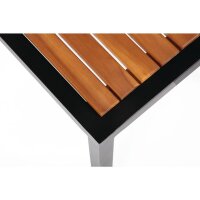 Bolero Stahl- und Akazienholzstühle ohne Armlehnen | 4 Stühle