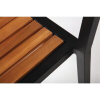 Bolero Stahl- und Akazienholzstühle ohne Armlehnen | 4 Stühle