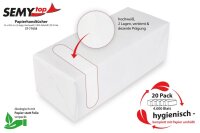SemyTop Papierhandtücher | 2-lagig | ZZ/V-Falz | 25 x 20,5 cm | 4000 Handtücher