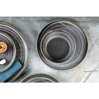 Olympia Cavolo Charcoal Dusk | flache runde Schale | 22cm | Porzellan | 4 Schalen