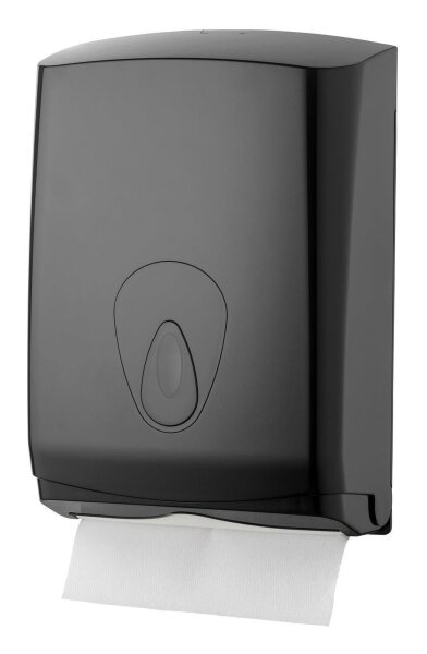 PlastiQline Papierhandtuchspender MIDI - Kunststoff - schwarz - Handtuchspender