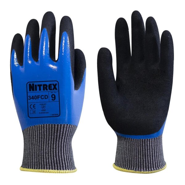 Arbeitshandschuhe | 60 Paar Nitrex 340 FCD | Gr. XS - XXL | Industriehandschuhe