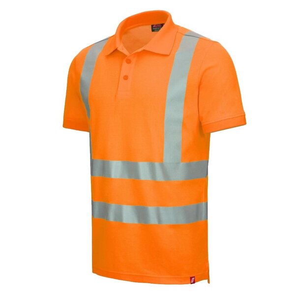 Nitras Motion Tex VIZ Warnschutz Poloshirt | Gr. XS - 6XL | orange | 10 Shirts
