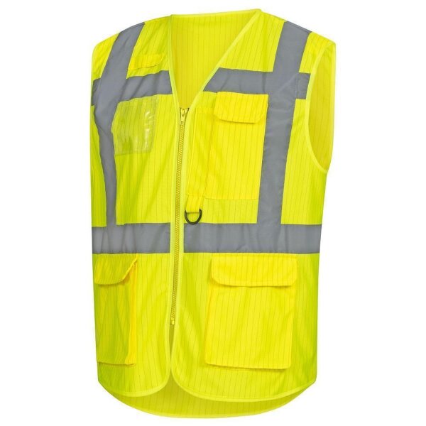 Nitras Warnschutz Weste | Gr. S - 4XL | neongelb | 50 Warnschutzwesten