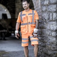 Nitras Warnschutz Weste | Gr. S - 4XL | orange | 50 Warnschutzwesten