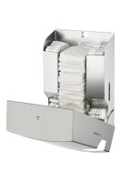 Euraneg Tampon- und Bindenspender Trio - Edelstahl - antifingerprint