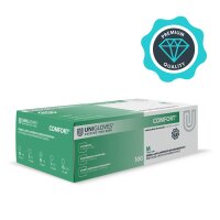 1000 Latexhandschuhe Unigloves Comfort  Gr. XS - XL  unsteril - Einmalhandschuhe