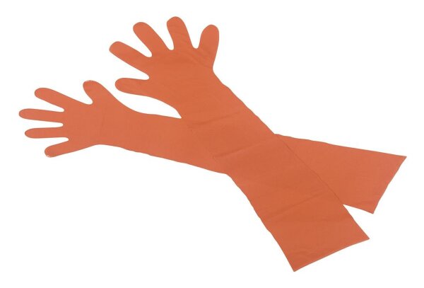 2000 Veterinärhandschuhe - Copolymer PE Handschuhe - orange - unsteril