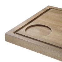 Olympia Steakbrett | Akazienholz | mit Aussparung | 31 x 24cm | 4 Bretter