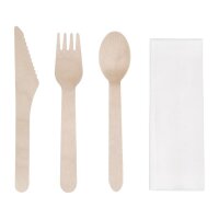 500 Bestecksets | Fiesta Green Holzbesteck | Messer,...