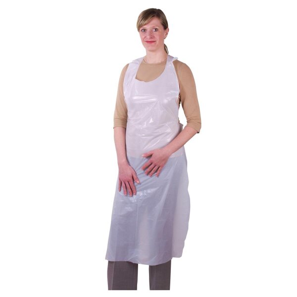 1000 Unigloves PE - Einmalschürzen - weiß - leicht - gehämmert