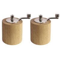 Olympia Salz- und Pfeffermühlenset | Heveaholz | 8cm...