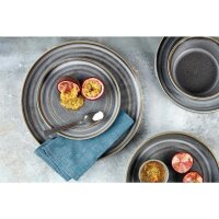 Olympia Cavolo Charcoal Dusk | 12 flache runde Teller |...