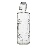 Olympia geo Glaswasserflasche mit Stöpsel | 1 Liter...