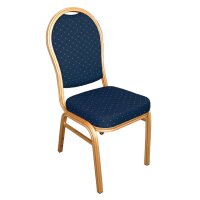 Bolero Bankettstühle mit runder Lehne - blau - 12...