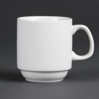 Olympia Whiteware stapelbare Kaffeebecher - 28,4cl - 24...