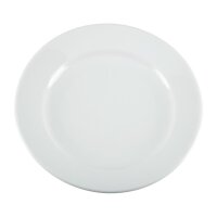 Olympia Whiteware Teller mit breitem Rand - 23cm - 24 Teller