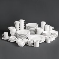 Olympia Whiteware Cappuccinotassen + Untertassen - 28,4cl - 24 Sets