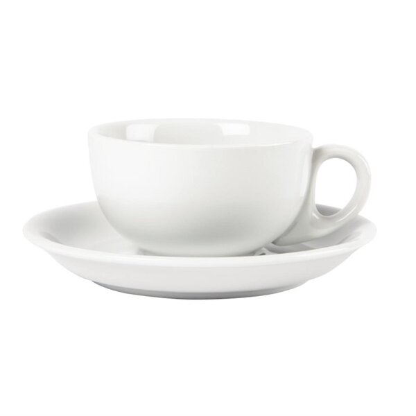 Olympia Whiteware Cappuccinotassen + Untertassen - 20cl - 12 Sets