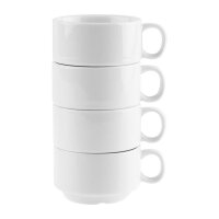 Olympia Whiteware stapelbare Espressotassen + Untertassen...