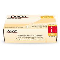 Quicky Vinylhandschuhe - transparent - puderfrei - S-XL -...