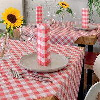 SemyTop Airlaid-Motivservietten rot kariert 40x40 cm...