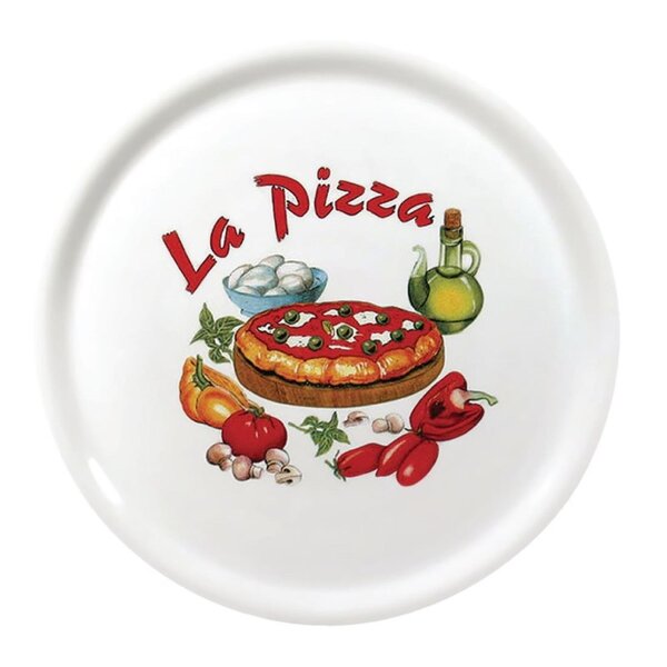 Saturnia Napoli Pizzateller - 31cm - 12 Teller - mit "La Pizza" Dekor