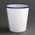 Olympia emaillierte Becher - weiß-blau - 31cl - 12 Becher
