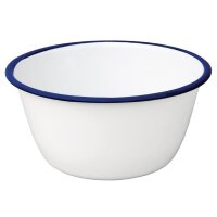Olympia emaillierte Dessertschalen - weiß-blau -...