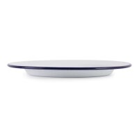 Olympia emaillierte Essteller - weiß-blau - 24,5cm...