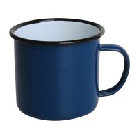 Olympia emaillierte Tassen - blau/schwarz - 35cl - 12 Tassen
