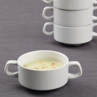 Olympia Athena stapelbare Suppentassen - 28,5cl - Porzellan - 24 Tassen