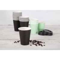 Fiesta Einwandige Heißgetränkebecher - schwarz - 230ml - 100 Kaffeebecher