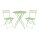 Bolero Pavement Style Klappstühle + Tisch - Stahl - Hellgrün | 2 Stühle+1 Tisch