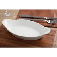 Olympia Whiteware Gratinschalen - weiß - 20,4 x 11,5cm - 12 Stück - Porzellan