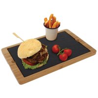 Olympia Schieferplatten + Olympia Holzbrett | 33 x 21cm |...