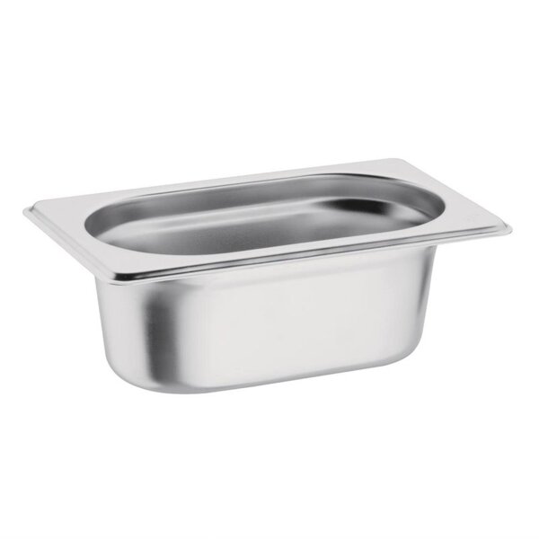 Vogue GN-Behälter GN1/9 - 6,5cm - 0,6 L - 4 Behälter - Edelstahl