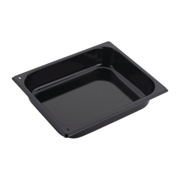 Gastro M GN-Behälter GN1/2 mit Emaillierung - 65mm - schwarz - 4 Behälter