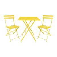 Bolero klappbare Terrassenstühle + Tisch | Stahl |...
