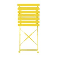 Bolero klappbare Terrassenstühle + Tisch | Stahl | gelb | 1 Set