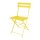 Bolero klappbare Terrassenstühle + Tisch | Stahl | gelb | 1 Set